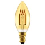 LED Filament Bulb - Candle C35 E14 2.5W 136lm 1800K Gold 320°  - Dimmable