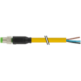 M8 male 0° A-cod. with cable PUR 3x0.25 ye UL/CSA+robot+drag ch. 10m