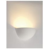 GL 101 E14 wall lamp, max. 40W, half round, white plaster