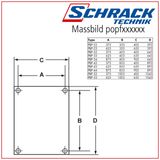 MAXIPOL Mounting plate polyester D=4mm for H=750 W=1000mm