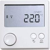 Wireless temperature controller with display, white