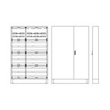 Standverteiler 5-Feld komplett, 2-trig, H2000 B1300 T210mm