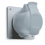 Industrial socket outlets for panel mounting, 2P+E, 16 A, Optional voltage V