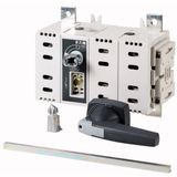 DC switch disconnector, 400 A, 2 pole, 2 N/O, 2 N/C, with grey knob, rear mounting