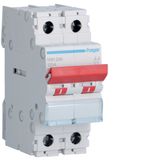 2-pole, 125A Modular Switch with Red Toggle