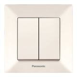 Arkedia Beige Two Gang Switch