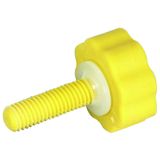 Plastic screw with star handle and flat washer M8