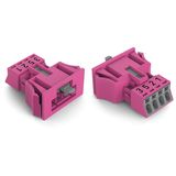 Snap-in plug 4-pole Cod. B pink