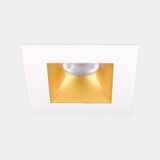 Downlight Play Deco Symmetrical Square Fixed 6.4W LED warm-white 2700K CRI 90 14.3º ON-OFF White/Gold IP54 518lm