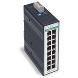 Industrial-Switch 16 Ports 1000Base-T Extended temperature range black