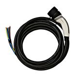 Charging cable type2, 32A 3-phase, 7.5m long, open end