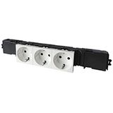 Socket Mosaic - 3x2P+E - for instal on trunking - auto. term. WIELAND - standard