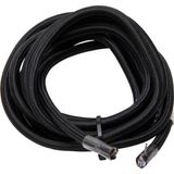 Textile cable H03VV-F2x0,75mm²  2m, blac