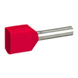 Ferrules Starfix - doubles individuals - cross section 2 x 1 mm² - red