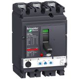 circuit breaker ComPact NSX160F, 36 kA at 415 VAC, MicroLogic 2.2 M trip unit 150 A, 3 poles 3d