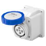10° ANGLED SURFACE-MOUNTING SOCKET-OUTLET - IP67 - 3P+E 16A 200-250V 50/60HZ - BLUE - 9H - SCREW WIRING