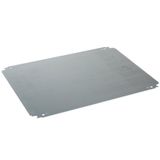 Silkscreened plain mounting plate H400xW400mm made of galvanised sheet steel