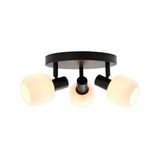 Milford Mini 3-Rondel | Ceiling light | Black