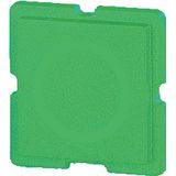 Button plate, 18 x 18 mm, green