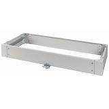 Cable arrangement plinth for floor standing distribution board IP54, HxWxD=100x850x400mm, grey