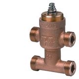 VMP47.10-0.63 - 3-port seat valve with bypass, external thread, PN16, DN10, kvs 0.63