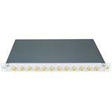 FO Patchpanel 19", 1U, sliding, for 8 fibers, LC, MM
