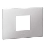 Arteor™ - Italian / US standard plate square version 2 modules - Soft Alu