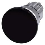 Mushroom pushbutton, 22 mm, round, metal, shiny, black, 40 mm, momentary 3SU1050-1BD10-0AA0-Z Y12