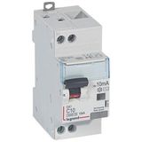 Monoblock differential circuit breaker DX³6000 10kA high inlet and low outlet U+N screw 230V~ - 10A - typeAC 10mA