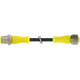 M12 male 0° / M12 female 0° A-cod. AIDA PUR 3x0.34 bk +drag ch. 2m