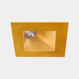 Downlight Play Deco Asymmetrical Square Fixed 17.7W LED warm-white 2700K CRI 90 46.7º DALI-2 Gold/Gold IP54 1389lm