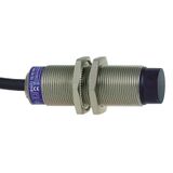 Inductive proximity sensors XS, inductive sensor XS6 M18, L60mm, brass, Sn12mm, 24...240VAC/DC, cable 2 m