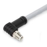 Power cable M12L plug angled 5-pole