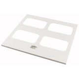 Top plate, for F3A-flanges, for WxD=1000x600mm, grey