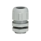 Cable gland, long thread, PG09, 4-8mm, PA6, light grey RAL7035, IP68