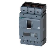 circuit breaker 3VA2 IEC Frame 630 breaking capacity class M Icu=55 kA @ 415 V 3-pole, line protection ETU560, LSIG, In=630 A overload protection  3VA2463-5JQ32-0DL0