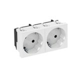 STD-D3S RW2 Socket 33°, double protective contact 250V, 10/16A