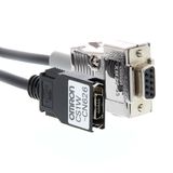 Communication cable, CS1/CQM1H/CPM2C peripheral port to PC 9-pin RS-23