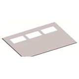 RD44F1 Top plate, Field width: 4, 12 mm x 1109 mm x 425 mm