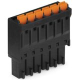 1-conductor female connector push-button 1.5 mm² black