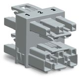 3-way distribution connector 3-pole Cod. B gray