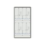 Meter box insert 2-rows, 4 meter boards / 18 Modul heights