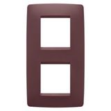 ONE INTERNATIONAL PLATE - IN PAINTED TECHNOPOLYMER - 2+2 MODULES VERTICAL - TUSCAN RED - CHORUSMART