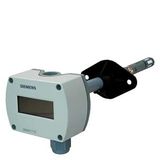 QFM3171D - Duct sensor for humidity (4...20 mA) and temperature (0...20 mA) for demanding requirements, with display