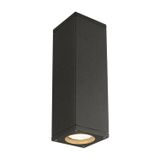 THEO UP/DOWN OUT wall l., GU10 max.2x35W, square, anthracite