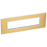 Arteor™ - Plate - British std - square - 8 modules - gold brass