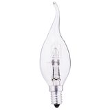 Halogen Lamp 18W E14 BA35 240V Candle Tailed Clear THORGEON