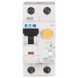 RCD/MCB combination, 16 A, 30 mA, MCB trip characteristic: C, 1p+N, RCD trip characteristic: F