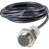Proximity switch, E57P Performance Short Body Serie, 1 N/O, 3-wire, 10 – 48 V DC, M18 x 1 mm, Sn= 5 mm, Flush, NPN, Stainless steel, 2 m connection ca