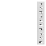 labeling plate, front, 71-80, termi...